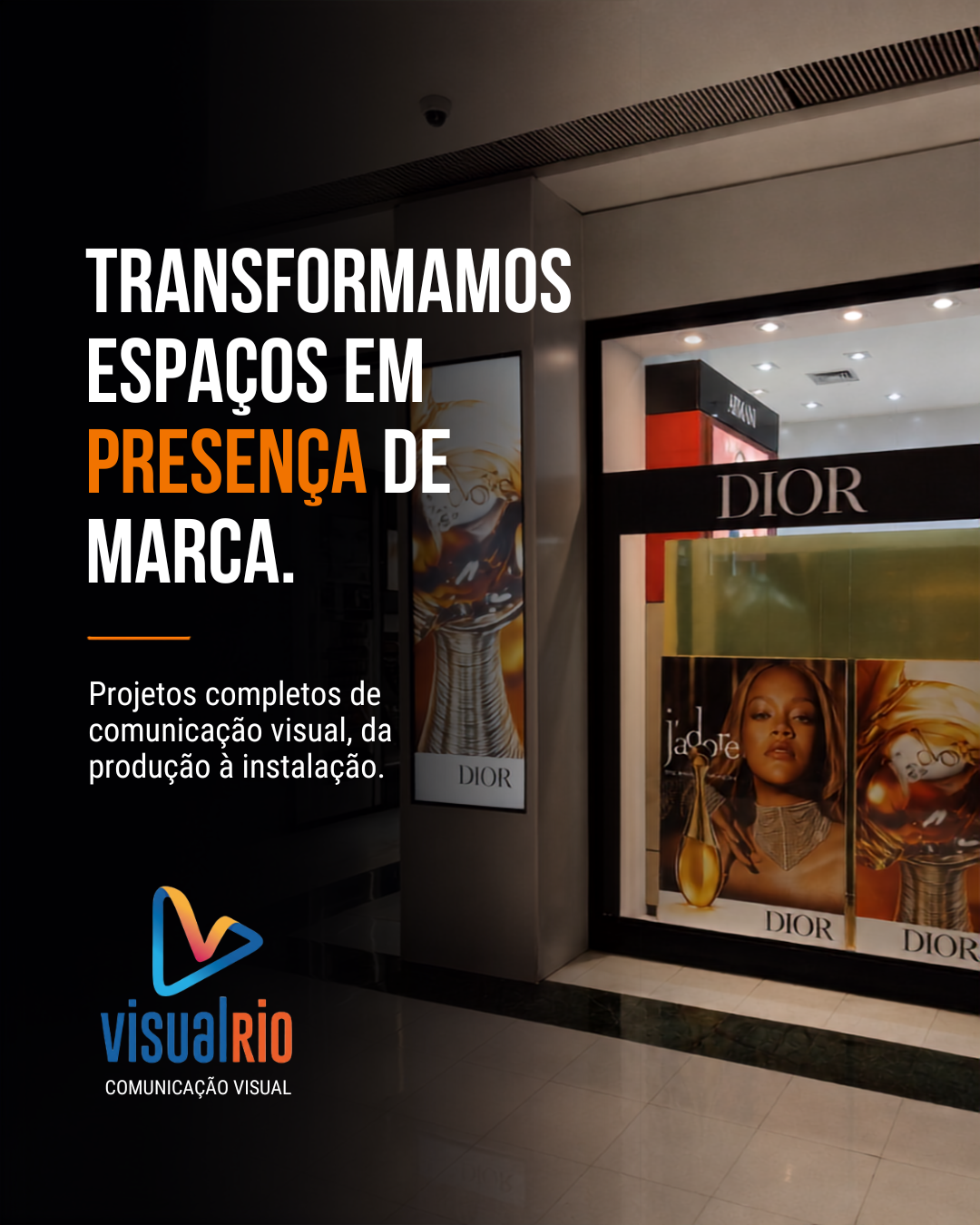 Post institucional — Transformamos espaços em presença de marca